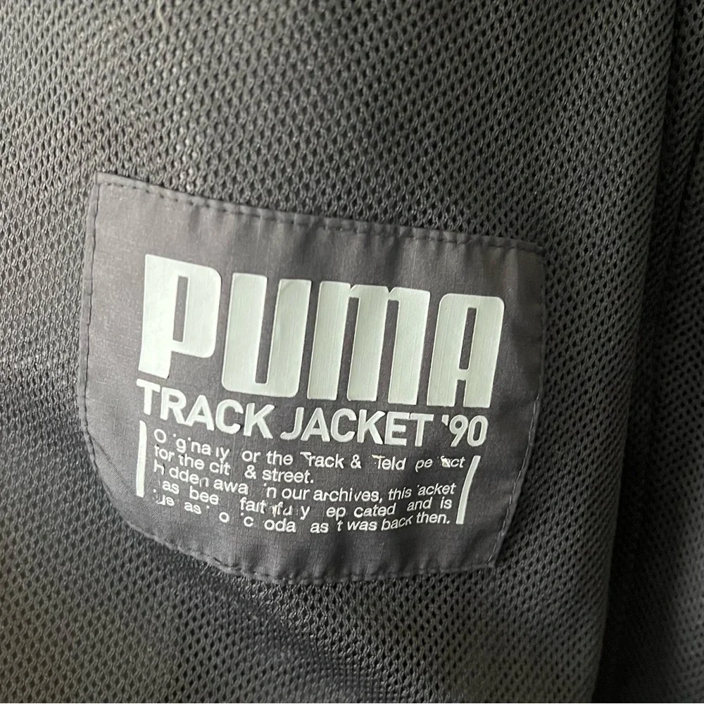 Puma Men’s Black and White Track Jacket Size Large